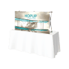 Hopup 5ft straight tabletop tension-fabric display front graphic right