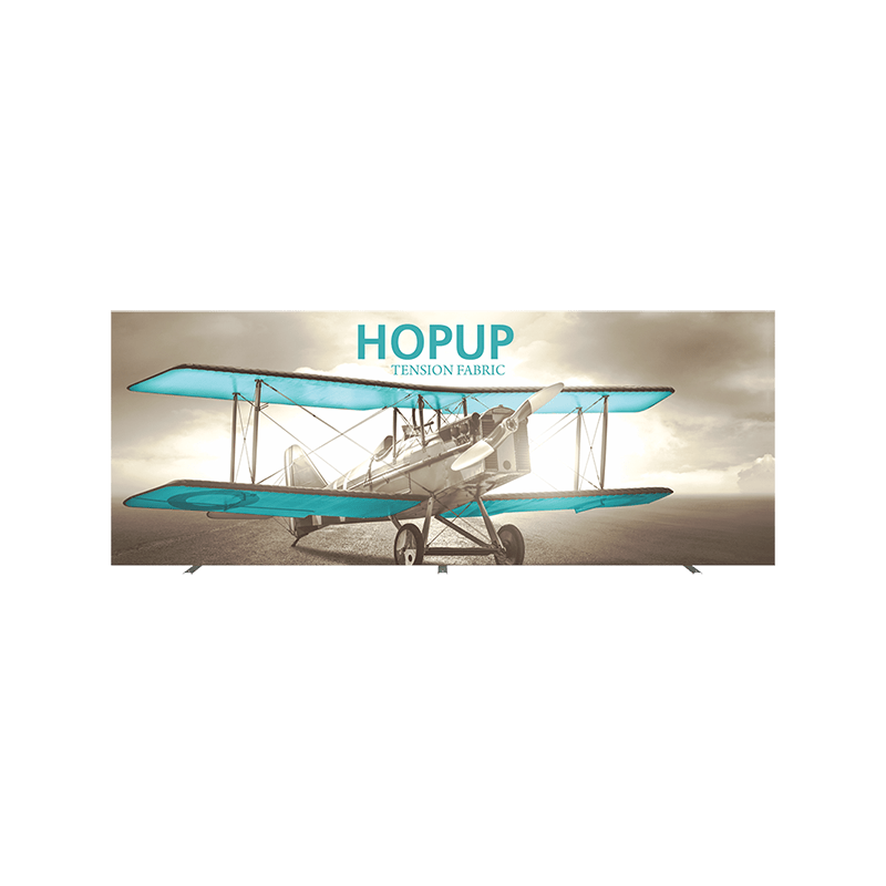 Hopup 20ft Straight Full Height Tension Fabric Display DisplayFirm