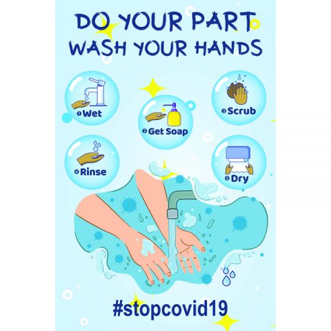 Covid-19 - Do Your Part - Wash Hands Mirror Cling - DisplayFirm